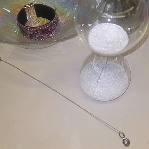 Blue Diamond Infinity Silver Necklace 💙 - Picture 4 of 4